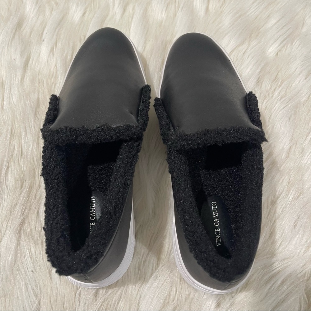 Women’s Vince Camuto Kavernas Black Leather Platform Shoes Size 9.5 US! - Picture 8 of 10